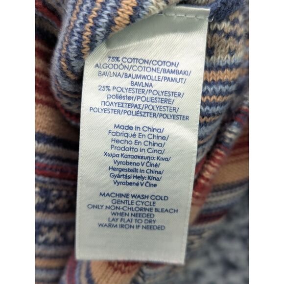 Chaps Bohemian Top Size 1X Hippie Woven Indie Skater Cali Surfer Beach Striped - Picture 12 of 12